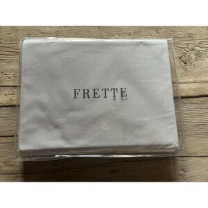 Frette Bourdon Queen Sheet Set White 100% Cotton NIP Top Bottom 2 Pillows Italy